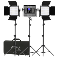 GVM 800D-RGB LED Studio 3-Video Light Kit